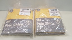 80 X BRAND NEW F&F BOYS POLO SHIRTS ALL IN YELLOW COMES IN VARIOUS SIZES ( IN 4 TRAYS NOT INCLUDED )