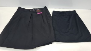 50 X BRAND NEW SCHOOLWEAR SKIRTS ALL IN GREY IN VARIOUS STYLES AND SIZES ( IN 1 TRAY NOT INCLUDED )