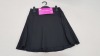 30 X BRAND NEW F&F 2 PACK GIRLS PLEATED SKIRTS ALL IN BLACK IN VARIOUS SIZES TO INCLUDE ( 11-12YRS , 12-13YRS , 13-14YRS )