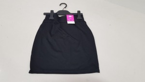 24 X BRAND NEW F&F GIRLS SKIRT ALL IN BLACK IN VARIOUS SIZES TO INCLUDE (10-11YRS , 13-14YRS , 15-16YRS )