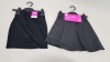 39 PIECE LOT CONTAINING 29 X BRAND NEW F&F GIRLS SCHOOL SKIRTS ALL IN BLACK AND GREY ALL IN SIZE 5-6 YRS AND 10 X BRAND NEW F&F GIRLS JERSEY SKIRTS ALL IN GREY ALL IN SIZE 5-6 YRS