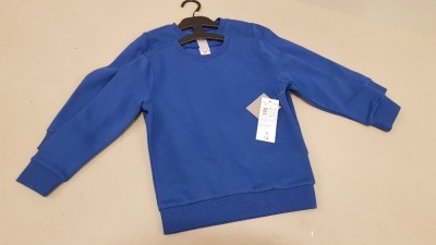 34 X BRAND NEW F&F BOYS SWEAT SHIRT ALL IN BLUE ALL IN SIZE 5-6YRS