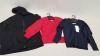 38 X BRAND NEW F&F KIDS SWEATSHIRTS / JUMPERS WITH ZIPS ALL IN VARIOUS COLOURS TO INCLUDE NAVY / BLACK AND RED ALL IN ( 3-4YRS , 12-13 YRS , 4-5 YRS , 13-14YRS )