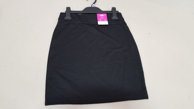 33 X BRAND NEW F&F REGULAR SKIRTS ALL IN BLACK ALL IN VARIOUS SIZES TO INCLUDE ( 9-10 YRS , 11-12 YRS , 12-13 YRS ) ETC