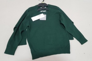 22 X BRAND NEW F&F BOYS COTTON RICH JUMPERS ALL IN GREEN ALL IN VARIOUS SIZES ( 4-5 YRS , 10-11 YRS )