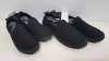 60+ X BRAND NEW F & F PAIRS OF CHILDRENS BLACK PLIMSOLES - VARIOUS AGES (IN 3 TRAYS NOT INC)