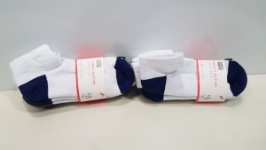 18 X PACKS OF 4 MENS ACTIVE TRAINER SOCKS - IN ASSORTED SIZES 6-12 (IN 1 TRAY NOYT INC)