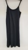 38 X BRAND NEW JACQUELINE DE YONG LIFE STRAP, BLACK SHOULDER DRESS - IN SIZE SMALL + MEDIUM RRP £14.99pp