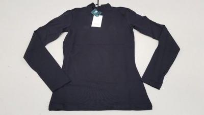 40 X BRAND NEW JACQUELINE DE YONG STRETCH, LONG SLEEVE TURTLENECK TOPS - IN SIZE SMALL + LARGE