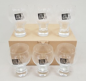 120 X BRAND NEW GIN GLASSES (WITH 3 PUG DESIGN) - 20 BOXES OF 6