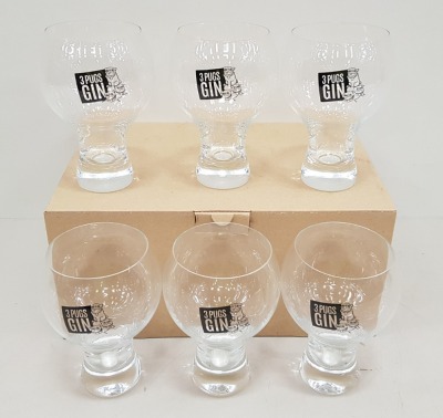 120 X BRAND NEW GIN GLASSES (WITH 3 PUG DESIGN) - 20 BOXES OF 6