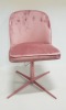 5 X BRAND NEW LIVING SOLUTIONS BUTTON OFFICE CHAIR IN PINK BLUSH (H86 X W50 X D58 CM)