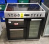 1 X BEKO KDVC90 ELECTRIC DOUBLE OVEN RANGE COOKER WITH CERAMIC HOB - STAINLESS STEEL - WITH 2 FAN OVENS