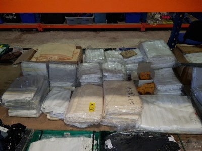 LARGE SELECTION OF BRAND NEW BEDDING IN 3/4 BAY IE. 5 X DOUBLE DUVET SETS, 60 X BED COVERS, 120 X PILLOW CASES 40 X 40 CM ETC