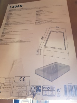 BRAND NEW COOK & LEWIS LAGAN SHOWER TRAY 1000MM (L) X 800MM (W)