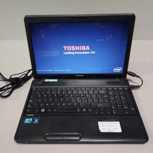 1 X TOSHIBA C660 LAPTOP COMES WITH INTEL CORE I3 - HARD DRIVE WIPED - NO OS - WITH CHARGER