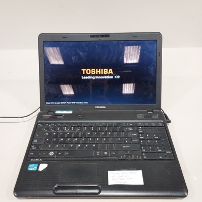 1 X TOSHIBA C660 LAPTOP - WITH INTEL CORE I3 - HARD DRIVE WIPED - NO OS - WITH CHARGER