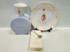 192 X BRAND NEW THE QUEENS DIAMOND JUBILEE COMMEMORATIVE PLATE ON A STAND - IN 24 BOXES PLUS 69 X SPOONS TO COMMEMORATE THE BIRTH OF THE ROYAL BABY 2013 ETC