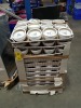 132 X BRAND NEW PREMIER 14 X 7.5CM CITRONELLA CANDLE POTS ON A MINI DISPLAY PALLET