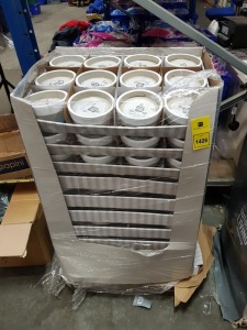 132 X BRAND NEW PREMIER 14 X 7.5CM CITRONELLA CANDLE POTS ON A MINI DISPLAY PALLET