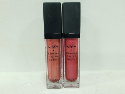 50 X BRAND NEW NYX DIAMOND SPARKLE LIPSTICK IN GINGER X 25, COPPER X 25