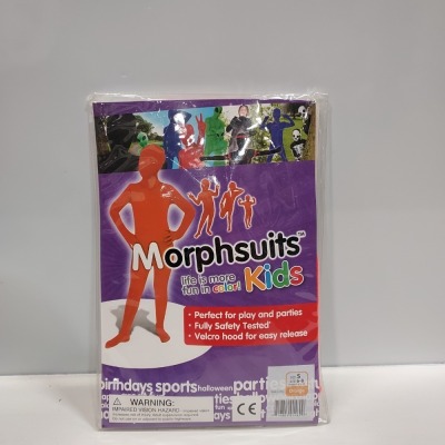 23 X BRAND NEW KIDS PLAIN ORANGE MORPHSUITS IN SIZE 6-8 YEARS