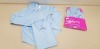 80 X BRAND NEW F&F PACKS OF 2 GIRLS REGULAR FIT BLUE SHIRTS IN LONG AND SHORT SLEEVE ALL IN VARIOUS SIZES