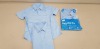 80 X BRAND NEW F&F PACKS OF 2 BOYS REGULAR FIT BLUE SHIRTS IN LONG AND SHORT SLEEVE ALL IN VARIOUS SIZES