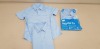 80 X BRAND NEW F&F PACKS OF 2 BOYS REGULAR FIT BLUE SHIRTS IN LONG AND SHORT SLEEVE ALL IN VARIOUS SIZES