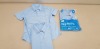 80 X BRAND NEW F&F PACKS OF 2 BOYS REGULAR FIT BLUE SHIRTS IN LONG AND SHORT SLEEVE ALL IN VARIOUS SIZES