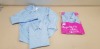 80 X BRAND NEW F&F PACKS OF 2 GIRLS REGULAR FIT BLUE SHIRTS IN LONG AND SHORT SLEEVE ALL IN VARIOUS SIZES