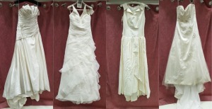 4 X EX-BRIDAL SHOP IVORY WEDDING DRESSES ALL SIZE 14 IE. PRONOVIAS, MAUREEN MYRING