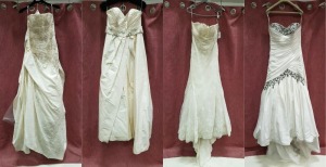 4 X EX-BRIDAL SHOP IVORY WEDDING DRESSES ALL SIZE 14 IE. SOPHIA TOLLI, PRONOVIAS, ELLIS