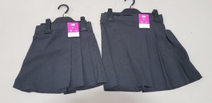 69 X BRAND NEW F&F GIRLS REGULAR SKIRTS ALL IN GREY ALL IN VARIOUS SIZES TO INCLUDE ( 4-5 YRS -8-9 YRS - 9-10 YRS - 10-11 YRS )