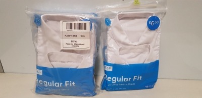 80 X BRAND NEW F&F BOYS PACK OF 2 REGULAR FIT ALL LONG SLEEVE SHIRTS ALL IN SIZE 15-16 YRS - ( NOTE THESE ARE BAGGED 2 PACKS OF 2 - PICK 40 BAGS LOOSE )