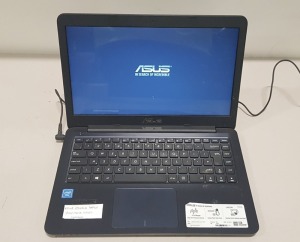 1 X ASUS L402N LAPTOP - HARD DRIVE WIPED - NO OS - WITH CHARGER