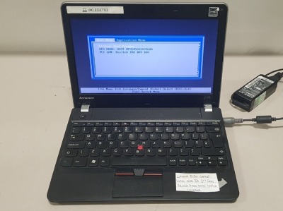 1 X LENOVO E130 LAPTOP - INTEL CORE I3 3RD GEN - 320GB - HARD DRIVED WIPED - NO OS - WITH CHARGER