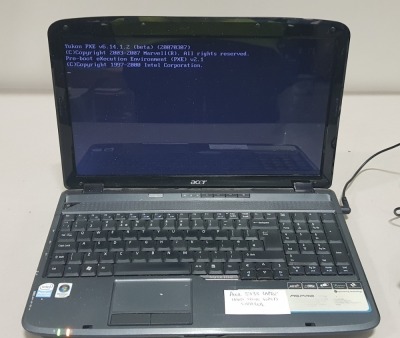 1 X ACER 5735 LAPTOP - HARD DRIVE WIPED - NO OS - WITH CHARGER