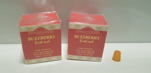 50 X BRAND NEW ORIGINAL FRENCH COLLECTION BUZZBERRY EAST END EAU DE PARFUM - 100ML