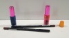 38 PIECE MIXED LOT TO CONTAIN INK NAIL ART IN DEEP BLUE AND PINK PEARL, NYX LIP PENCILS IN LPL11 EXPRESSO AND LPL17 NUTMEG