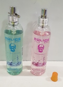 12 X BRAND NEW POLICE TO BE OR NOT TO BE SCENTED BODY WATER (6 X FOR WOMEN / 6 X FOR MEN) - 200ml