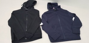 60 X BRAND NEW BOYS F&F ZIP THROUGH SWEATSHIRTS ALL IN BLACK - ONLY 3 PIECES IN NAVY ( IN VARIOUS SIZES TO INCLUDE 8-9 YS - 9-10 YRS