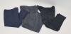 100+ X BRAND NEW MIXED F&F PACKS OF 2 TROUSERS LOT TO INCLUDE 54 X GREY BOYS F&F PACK OF 2 TROUSERS , 40 X BLACK BOYS F&F PACK OF 2 TROUSERS AND 17 X NAVY BOYS F&F PACK OF 2 TROUSERS ( ALL IN VARIOUS SIZES ) - ON 1 PALLET ALL LOOSE