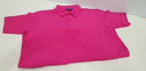 40 X BRAND NEW PAPINI POLO SHIRTS IN FUSCHIA SIZE XS AND 3XL