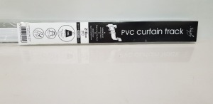 80 X BRAND NEW SIMPLY PVC CURTAIN TRACK, SUITABLE FOR ALL WINDOWS. LENGTH 210CM, CAN BE CUT TO SIZE. (IN 4 BOXES)