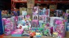 HALF BAY OF GIRLS TOYS TO INCLUDE JS DOLL BALANCE CAR , LIFESTYLE DOLLS , ANGEL GIRL , RAINBOW SLINGS STUFFED TOYS , BOOKS , BUBBLE MAKER , CROWNS , INFA POWER LED FLASHLIGHTS , TIMES TABLES BOOK ETC