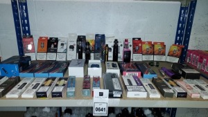 60 X BRAND NEW PIECE E-CIGARETTE LOT CONTAINING VARIOUS SMOK COILS TO INCLUDE M17 COIL /V8 BABY MESH / LP1 COIL / MINI V2 S2 ETC , E-CIGARETTES TO INCLUDE SMOK , ZENITH , ISTICK , FREEMAX TWISTER , DISPOSABLE SHISHA BARS , VAPOURON BAR , SMOK DISPOSABL