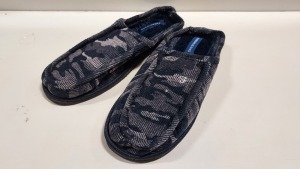 25 X BRAND NEW FARAH JEANS SLIPPERS ALL IN VARIOUS STYLES AND SIZES TO INLCLUDE SIZE 8 , SIZE 10