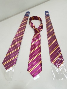 APPROX 300 X BRAND NEW HARRY POTTER HOGWARTS TIE - GRYFFINDOR HOUSE - IN 1 CARTON