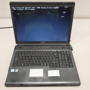 1 X TOSHIBA L350 LAPTOP - SOLID STATE - HARD DRIVE WIPED - NO OS - WITH CHARGER